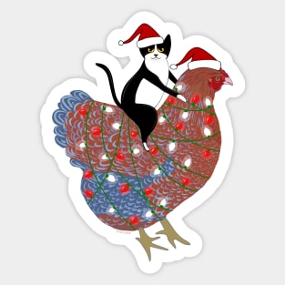 Meowy Chickenmas Sticker